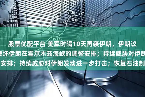 股票优配平台 美军时隔10天再袭伊朗,伊朗议长斥美“违约”行为:破坏伊朗在霍尔木兹海峡的调整安排;持续威胁对伊朗发动进一步打击;恢复石油制裁等